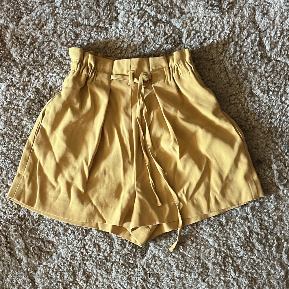 Babaton Mustard High-Waisted Shorts
